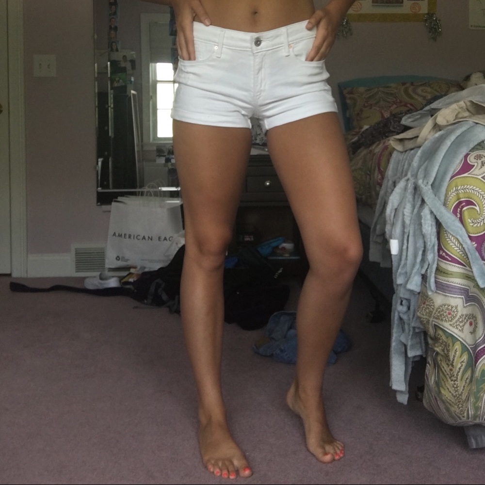 White Denim Shorts
